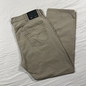 Levi's 514 Straight Fit Jeans Men 40x30 Khaki Tan Twill Cotton Pants